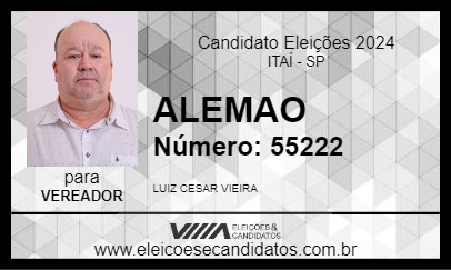 Candidato ALEMAO 2024 - ITAÍ - Eleições