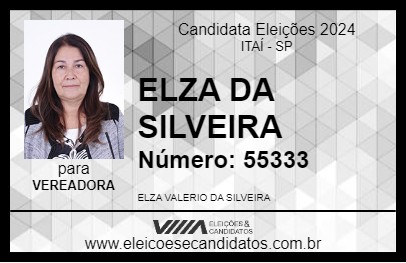 Candidato ELZA DA SILVEIRA 2024 - ITAÍ - Eleições