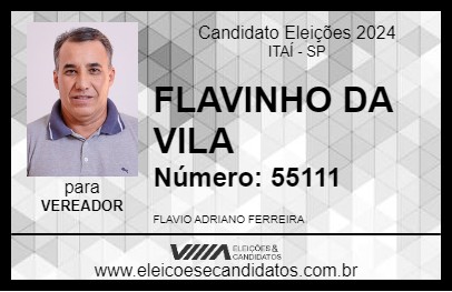 Candidato FLAVINHO DA VILA 2024 - ITAÍ - Eleições