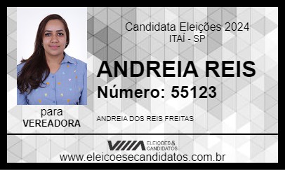 Candidato ANDREIA REIS 2024 - ITAÍ - Eleições