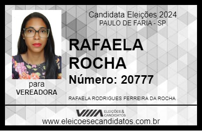 Candidato RAFAELA ROCHA 2024 - PAULO DE FARIA - Eleições