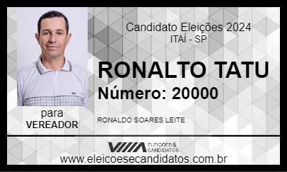 Candidato RONALTO TATU 2024 - ITAÍ - Eleições