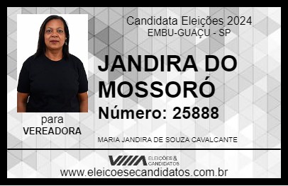 Candidato JANDIRA DO MOSSORÓ 2024 - EMBU-GUAÇU - Eleições