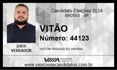 Candidato VITÃO 2024 - BROTAS - Eleições