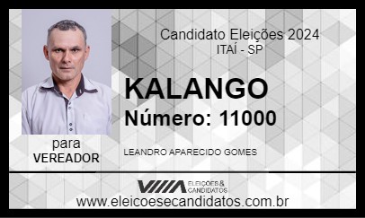 Candidato KALANGO 2024 - ITAÍ - Eleições