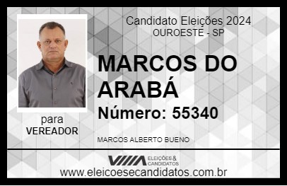 Candidato MARCOS DO ARABÁ 2024 - OUROESTE - Eleições