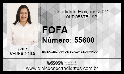 Candidato FOFA 2024 - OUROESTE - Eleições