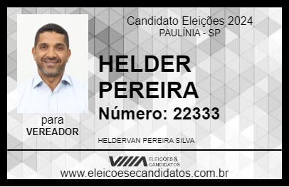 Candidato HELDER PEREIRA 2024 - PAULÍNIA - Eleições