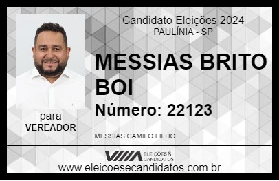 Candidato MESSIAS BRITO BOI 2024 - PAULÍNIA - Eleições