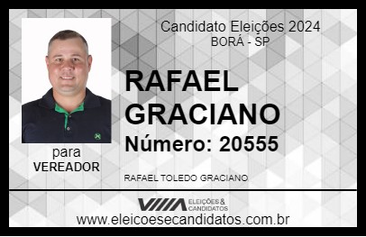 Candidato RAFAEL GRACIANO 2024 - BORÁ - Eleições