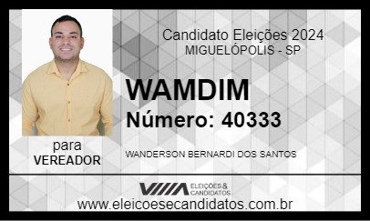 Candidato WANDIM 2024 - MIGUELÓPOLIS - Eleições