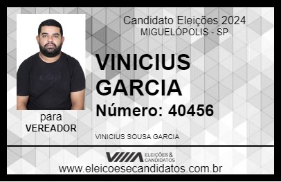 Candidato VINICIUS GARCIA 2024 - MIGUELÓPOLIS - Eleições