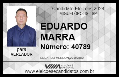 Candidato EDUARDO MARRA 2024 - MIGUELÓPOLIS - Eleições