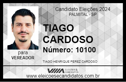 Candidato TIAGO CARDOSO 2024 - PALMITAL - Eleições