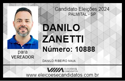 Candidato DANILO ZANETTI 2024 - PALMITAL - Eleições