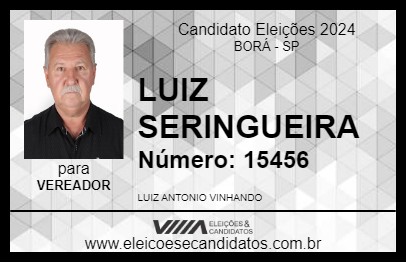 Candidato LUIZ SERINGUEIRA 2024 - BORÁ - Eleições