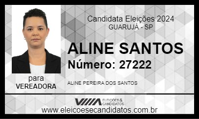 Candidato ALINE SANTOS 2024 - GUARUJÁ - Eleições