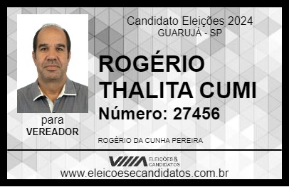 Candidato ROGÉRIO THALITA CUMI 2024 - GUARUJÁ - Eleições