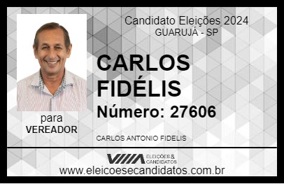 Candidato CARLOS FIDÉLIS 2024 - GUARUJÁ - Eleições