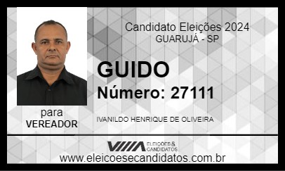 Candidato GUIDO 2024 - GUARUJÁ - Eleições