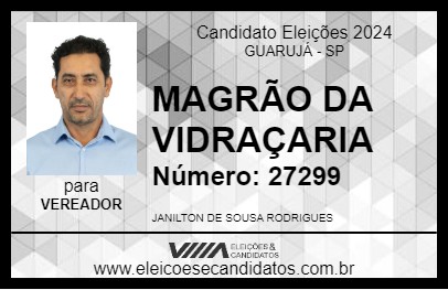 Candidato MAGRÃO DA VIDRAÇARIA 2024 - GUARUJÁ - Eleições