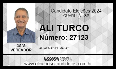 Candidato ALI TURCO 2024 - GUARUJÁ - Eleições