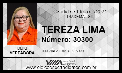 Candidato TEREZA LIMA 2024 - DIADEMA - Eleições