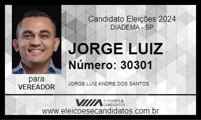 Candidato JORGE LUIZ 2024 - DIADEMA - Eleições