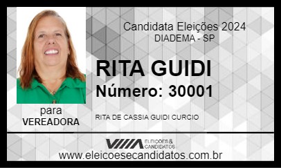 Candidato RITA GUIDI 2024 - DIADEMA - Eleições