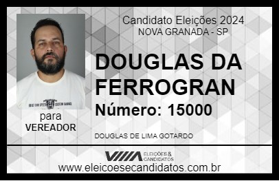 Candidato DOUGLAS DA FERROGRAN 2024 - NOVA GRANADA - Eleições