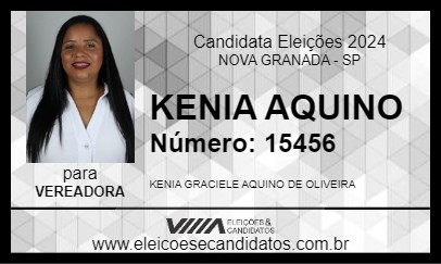 Candidato KENIA AQUINO 2024 - NOVA GRANADA - Eleições