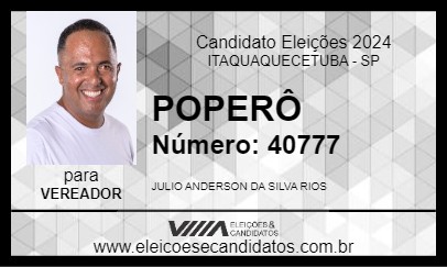 Candidato POPERÔ 2024 - ITAQUAQUECETUBA - Eleições