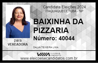 Candidato BAIXINHA DA PIZZARIA 2024 - ITAQUAQUECETUBA - Eleições