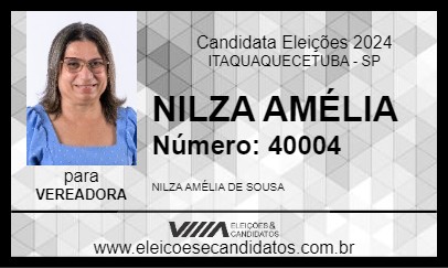 Candidato NILZA AMÉLIA 2024 - ITAQUAQUECETUBA - Eleições