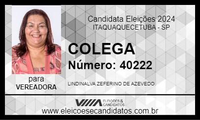 Candidato COLEGA 2024 - ITAQUAQUECETUBA - Eleições