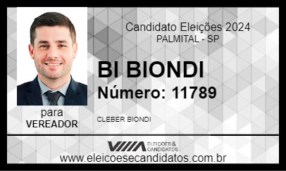 Candidato BI BIONDI 2024 - PALMITAL - Eleições