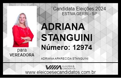 Candidato ADRIANA STANGUINI 2024 - ESTIVA GERBI - Eleições