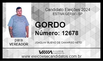 Candidato GORDO 2024 - ESTIVA GERBI - Eleições