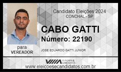 Candidato CABO GATTI 2024 - CONCHAL - Eleições