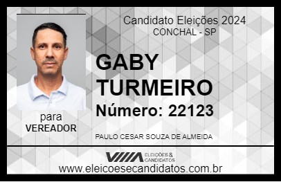 Candidato GABY TURMEIRO 2024 - CONCHAL - Eleições