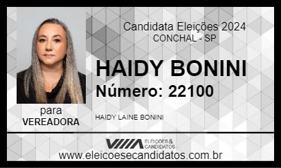 Candidato HAIDY BONINI 2024 - CONCHAL - Eleições