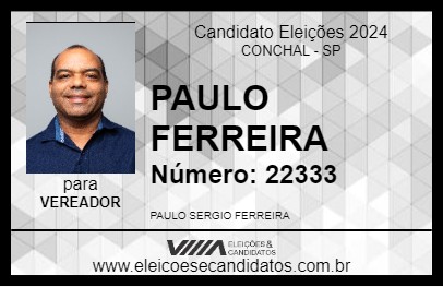 Candidato PAULO FERREIRA 2024 - CONCHAL - Eleições