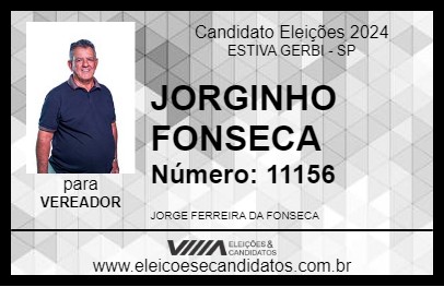 Candidato JORGINHO FONSECA 2024 - ESTIVA GERBI - Eleições