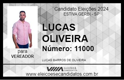 Candidato LUCAS OLIVEIRA 2024 - ESTIVA GERBI - Eleições