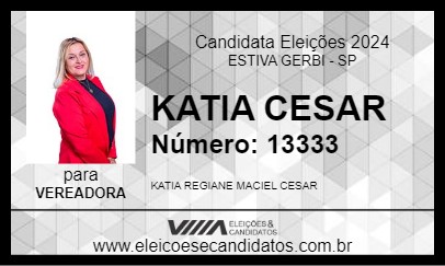 Candidato KATIA CESAR 2024 - ESTIVA GERBI - Eleições