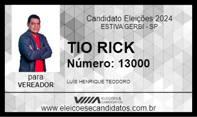 Candidato TIO RICK 2024 - ESTIVA GERBI - Eleições