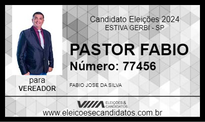 Candidato PASTOR FABIO 2024 - ESTIVA GERBI - Eleições