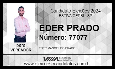 Candidato EDER PRADO 2024 - ESTIVA GERBI - Eleições