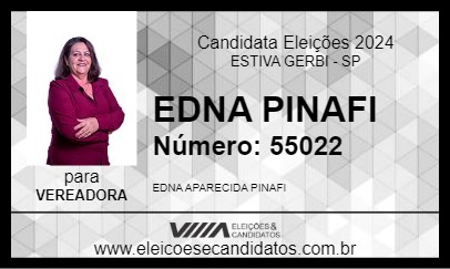 Candidato EDNA PINAFI 2024 - ESTIVA GERBI - Eleições