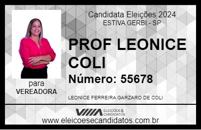 Candidato PROF LEONICE COLI 2024 - ESTIVA GERBI - Eleições